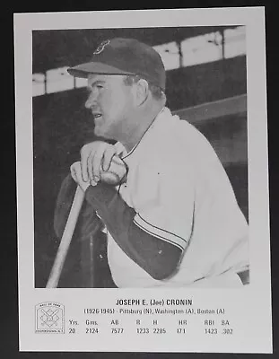 1973 Hall Of Fame Picture Pack Joe Cronin - High Grade Example • $7.99