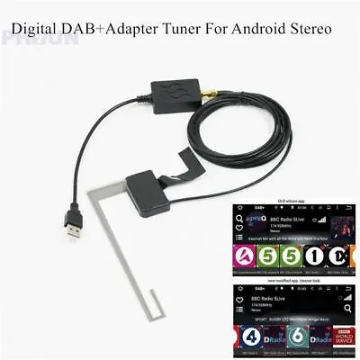 Car Digital DAB+Adapter Tuner Audio Radio Box USB Receiver Antenna For Android • £46.67