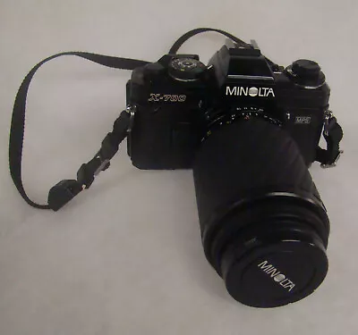 Minolta X-700 Camera And 6 Lenses +2 Flash  Filters Auto Advance Etc. • $48.85