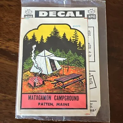 Original Vintage Water DECAL  Matagamon Campground Patten Maine ME NIB • $2.99