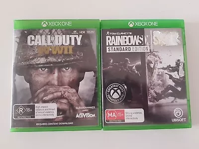 Call Of Duty WW2 :& Rainbow SIX Seige Xbox One  PAL Aus Release Gc • $25