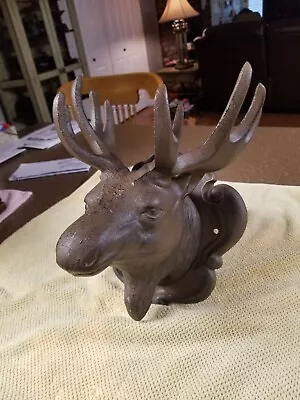 Large / Heavy Cast Iron Moose Head Wall Mounted On Back Shield • $45.95