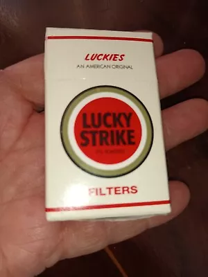 Vintage Lucky Strike Match Book Looks Like Cigarette Pack 36 Wood Matches • $9.50