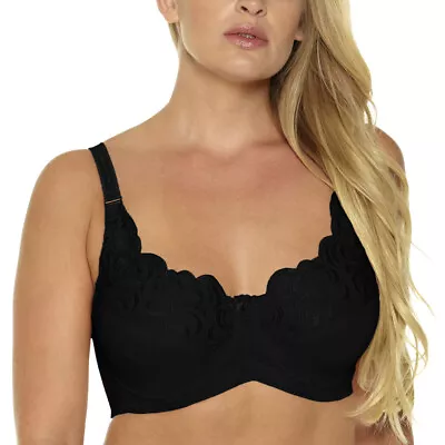 Plus Size Bra Unlined Minimizer Women Underwear Underwire Sexy Big Size 36-46C-F • $17.99