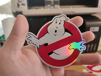 Ghostbusters Logo Holographic Vinyl Sticker - **Charty Listing** • £1.50