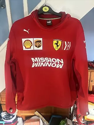 Scuderia Ferrari F1 2019 Official PUMA Team Pullover Hoodie Men’s Red Size XL • £25