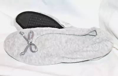 Isotoners Slippers Women 8-9 Ballet Gray Terrycloth Display • $10.95