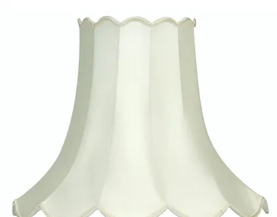 Single Scallop Faux Silk Fabric Lampshade Table Or Ceiling Lamp Shade 5 Colours  • £24.98