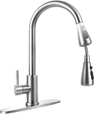 Stainless Steel 304 Kitchen Sink Faucet With Pull Down Spray Outdoor • $38.99