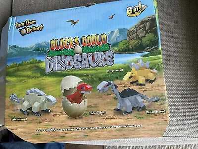 £8 • Buy Box Of 12 Dinosaur Eggs Containing Blocks To Build Dinosaurs, Age 6+, Unused
