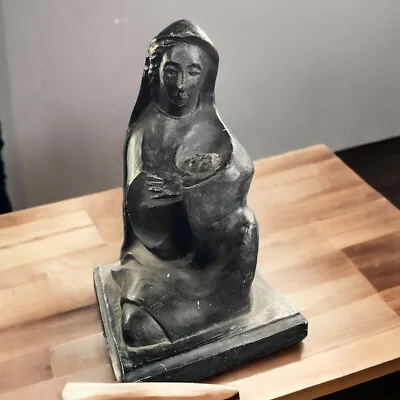 ANTON WEISS MADONNA ABSTRACT MARY JESUS BRONZED PLASTER SIGNED Sculpture BUST • $2000