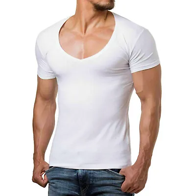 Doreanse 2820 Stylish Deep V-neck Cotton T-shirt Men's Underwear • £16