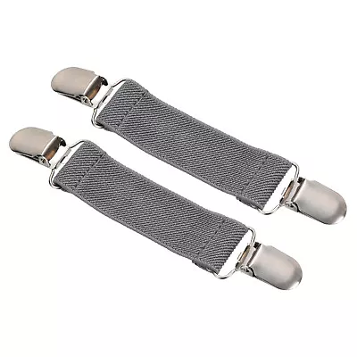 Mitten Clips 2Pcs Elastic Glove Buckle Clip With Double Metal Clamp Grey • $6.83