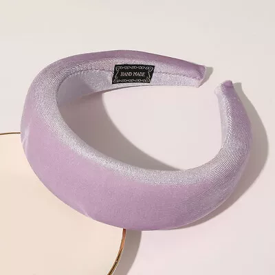 Women Thick Padded Wide Headband Sponge Hairband Hair Hoop Wedding Party φ • £4