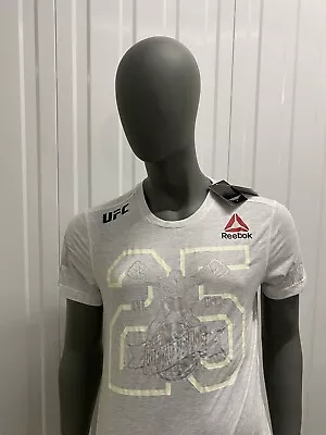 Official Reebok Nate Diaz UFC 25th Anniversary Walkout Jerseys Chalk Adults Larg • £49.99