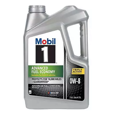 Mobil 1 Motor Oil Advanced Fuel Economy Full Synthetic Motor Oil 0W-8 5 Quart • $27.99