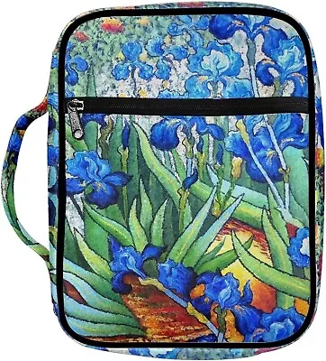 Van Gogh Iris Carrying Book Case Bible Protective Cover With Handle And Zipper • $20