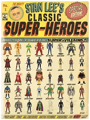 Max Dalton Stan Lee's Classic Marvel Super-Heroes 2015 Print Spoke Art SOLD OUT • $89.99