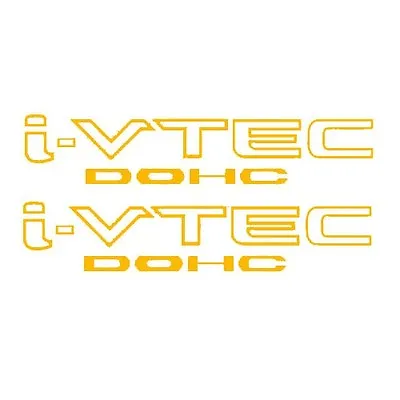 [#82] 2x Yellow I-VTEC DOHC Vinyl Decal Stickers Emblem Honda Acura Ivtec • $5.99