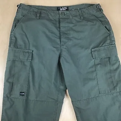 LAPG Mens Large Operator Tactical Police BDU Cargo Ripstop Green Straight Pants • $20.70