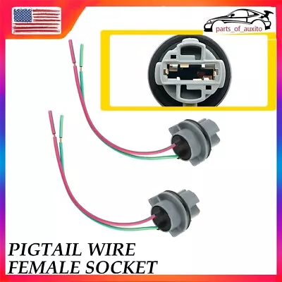 7440 Bulb Wire Pigtail Socket Female Front Turn Signal Light Harness Connector • $9.99