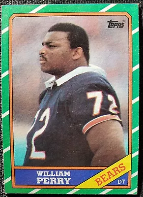 1986 William Perry Chicago Bears Topps NFL Rookie Card #20 NCAA Clemson Tigers • $76