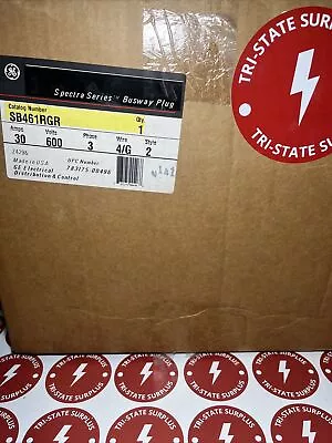 New GE Sb461rg 30 Amp 600 Volt 3 Phase 4 Wire Fusible Spectra Series Bus Plug • $945