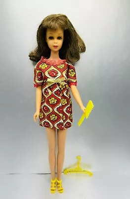 Vintage FRANCIE Barbie Doll Shillman Clone MOD Floral Dress/Shoes/Hanger-NO DOLL • $2.99