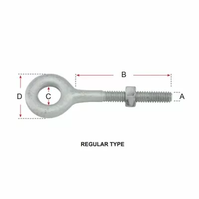 5/8  X 8  Forged 1030 Carbon Steel Hot Dip Galvanized Eye Bolt 100 Pcs. • $799.95