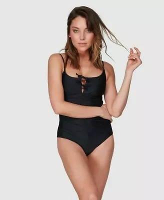 $49.99 • Buy Bnwt Tigerlily Ladies Bridgette One Piece Swimsuit (black) Size S Rrp $179