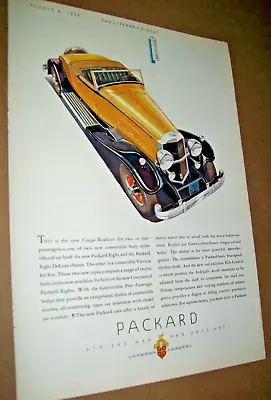 1931 Packard Two-passenger Coupe Roadster Mid-size Mag Car Ad • $16.95