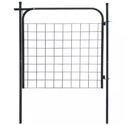 Garden Fence Gate 39.4 X39.4  Fencing Door Barrier Anthracite/Green VidaXL • $153.99