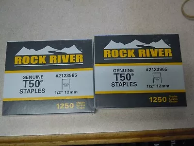 T50 FlatWire Galvanized Staples - 1/2  Leg Length 1250Ct Lot Of 2 Packs • $12