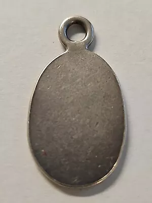 Sterling Silver 925 OVAL Engravable Disk Pendant/Charm 4.07 Grams! VINTAGE C1972 • $13.99