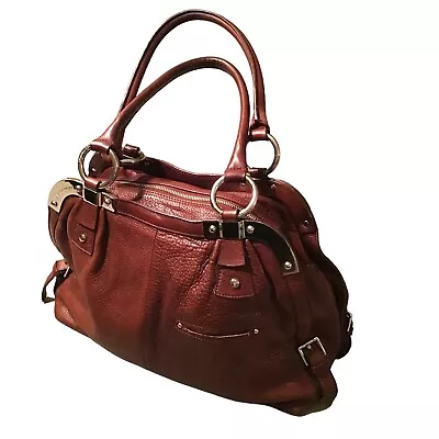 B Makowski Shoulder Handbag  Chestnut Brown Pebble Leather Large • $70