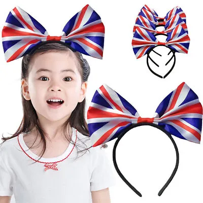 Union Jack Coronation Souvenir Party Headband Bowknoy Hair Hoop Hair Accessories • £4.32