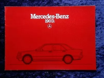 Mercedes-Benz W 201 190 Diesel Brochure 1.1985 • $9.73