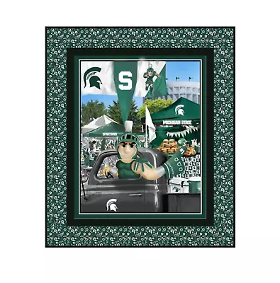 MSU Michigan State University EASY QUICK Quilt Kit Go Sparty! Go Green Go White! • $49.95