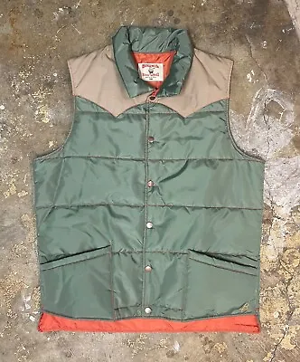 Birdwell Beach Britches Green Button Front Puffer Vest Canyon • Men’s XXL (2XL) • $24