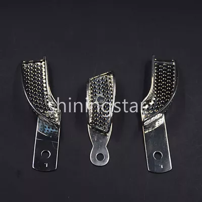 3Pcs/Box Dental Autoclavable Stainless Steel Metal Impression Trays Quadrant  • $8.54