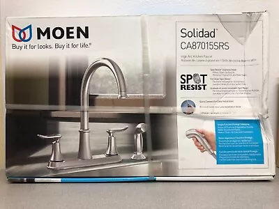 Moen CA87015SRS Solidad Two Handle Kitchen Faucet Side Sprayer Included • $126.46