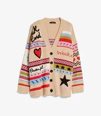 MaxMara Women's Jacquard Knitted Sweater Coat • $157.31
