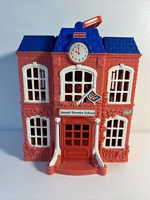 Vintage 2002 Mattel Fisher Price Sweet Streets Loving Family School Doll House • $12.74