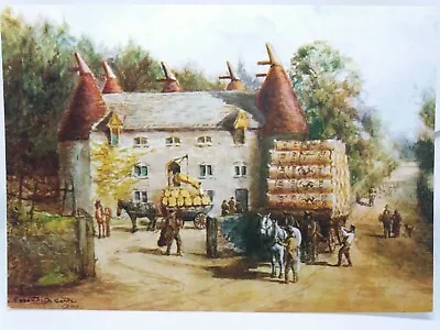 Traditional Hop Picking In Kent New Vintage Art Postcard Carting The Hop Pockets • £2.75
