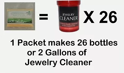 Jewelry Cleaner Cleaning Solution Concentrate Ultrasonic Soak Makes 2 Gallons • $11.95