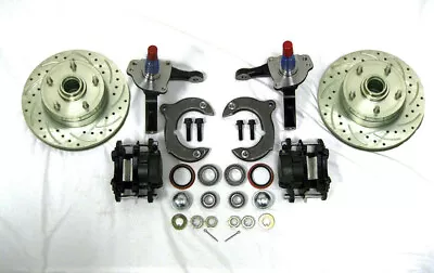 Mustang II 2 Front Disc Brake Kit With 11  Slotted Ford Rotors + Stock Spindles • $415.87