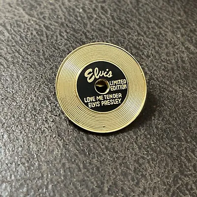 Elvis Presley Gold Record Love Me Tender Limited Edition Vintage Tack Pin T-2379 • $11.99