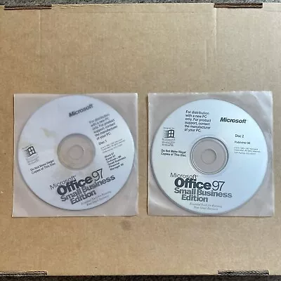 Microsoft Office 97 Small Business Edition 2 Disc Set USED DISKS ONLY • $7.99