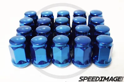 Z Racing Steel 19hex 35mm Blue 14x1.5mm Lug Nuts Close Ended Bulge 20 Pcs Set • $29.99