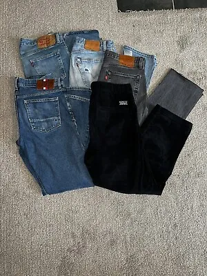 Lot Of 5 Mens Jeans Corduroy Pants Levi’s Tommy Hilfiger 32x34 • $50